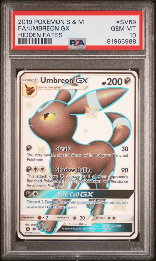 Pokemon Umbreon Gx Hidden Fates SV69/SV94 PSA 10 Gem Mint