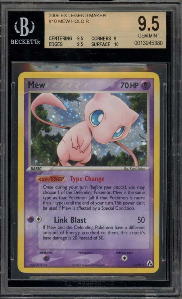 Pokemon Mew EX Legend Maker Holo Rare #10 BGS 9.5 Gem Mint