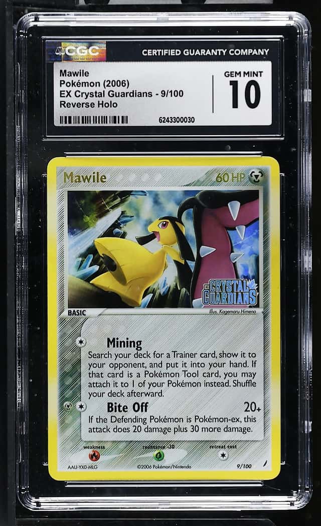 Pokemon Mawile EX Crystal Guardians 9/100 Reverse Holo CGC 10 Gem Mint