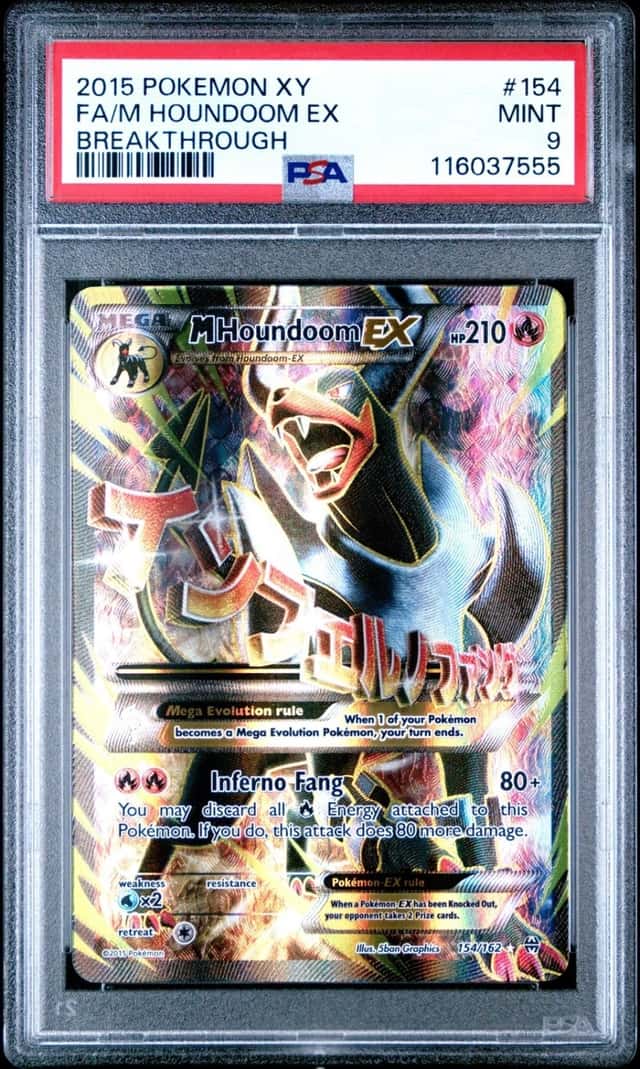 Pokemon M Houndoom EX Breakthrough 154/162 PSA 9 Mint