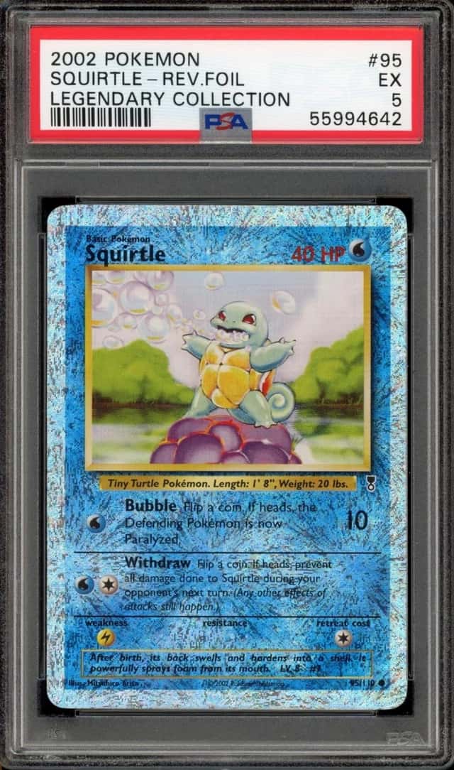 Pokemon Squirtle Reverse Holo Legendary Coll. 95 PSA 5