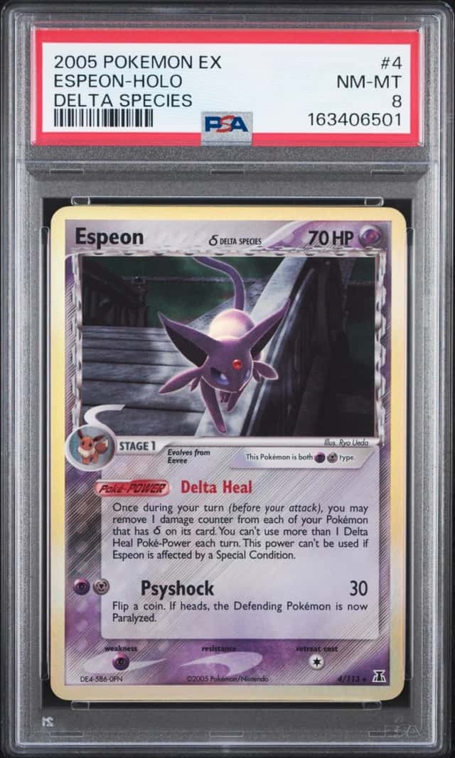 Pokemon Espeon Holo EX Delta Species 4/113 PSA 8