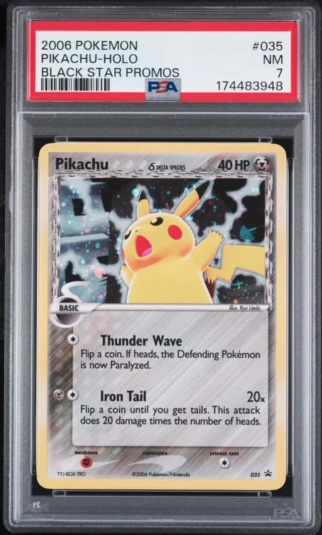 Pokemon Pikachu Holo Black Star Promos 035 PSA 7