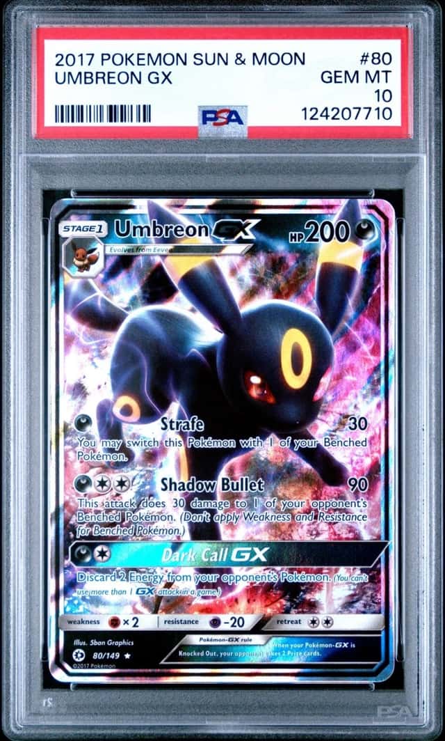Pokemon Umbreon Gx 80 PSA 10 Gem Mint