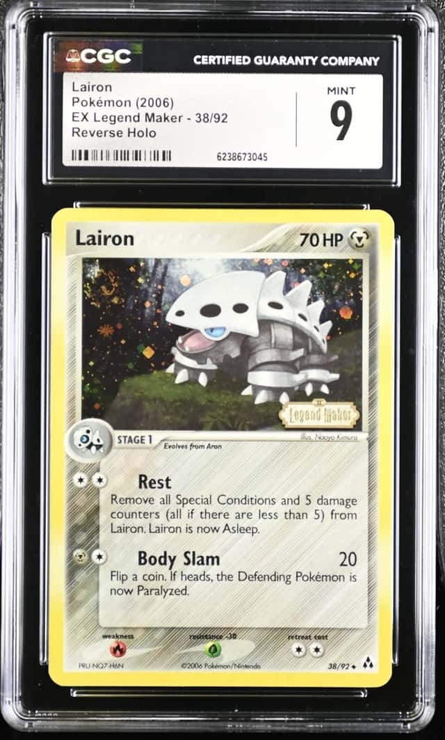Pokemon Lairon EX Legend Maker 38/92 Reverse Holo CGC 9 Mint