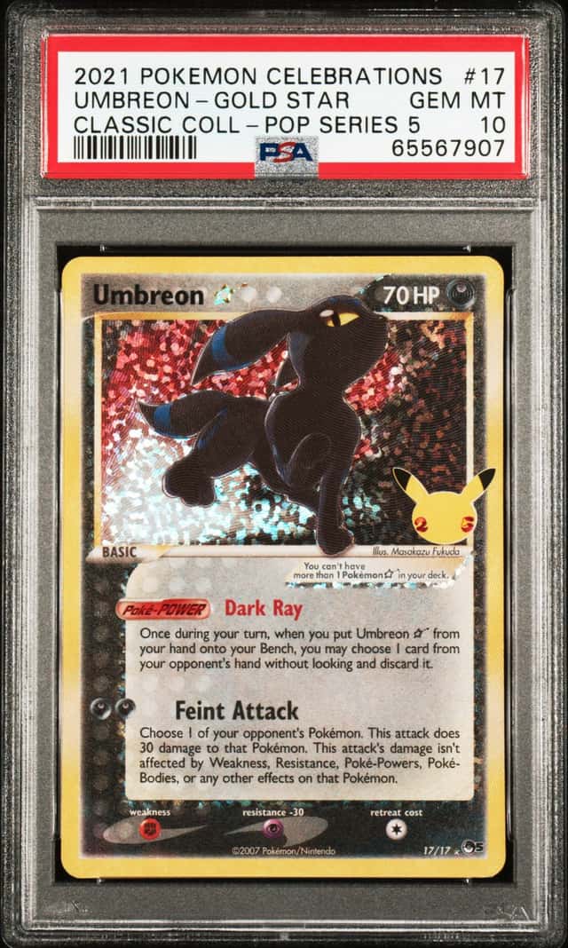 PSA 10 - Umbreon Gold Star 17/17 2021 Pokemon Celebrations Pop Series 5 - 2