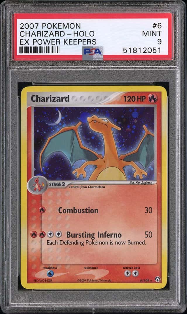 2007 Pokemon EX Power Keepers Charizard Holo #6/108 PSA 9