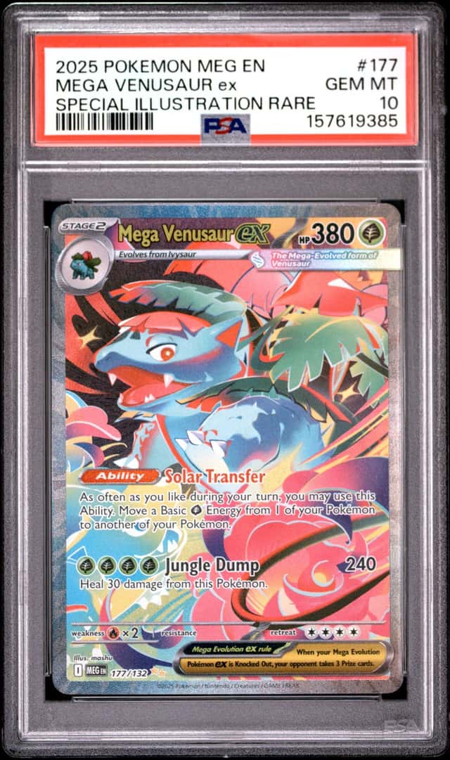 MEGA VENUSAUR EX 2025 POKEMON MEGA EVOLUTION 177/132 SIR PSA 10 Q3963-7