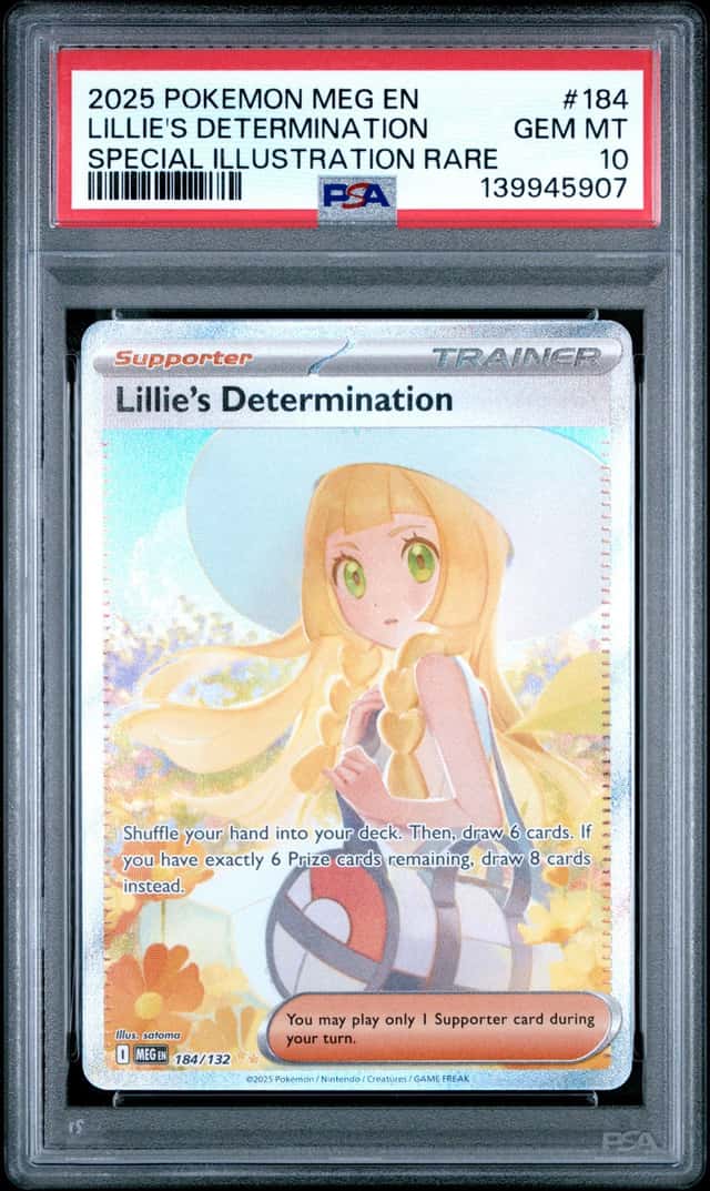 Pokemon Lillie's Determination Mega Evolution 184/132 SIR PSA 10 Gem Mint
