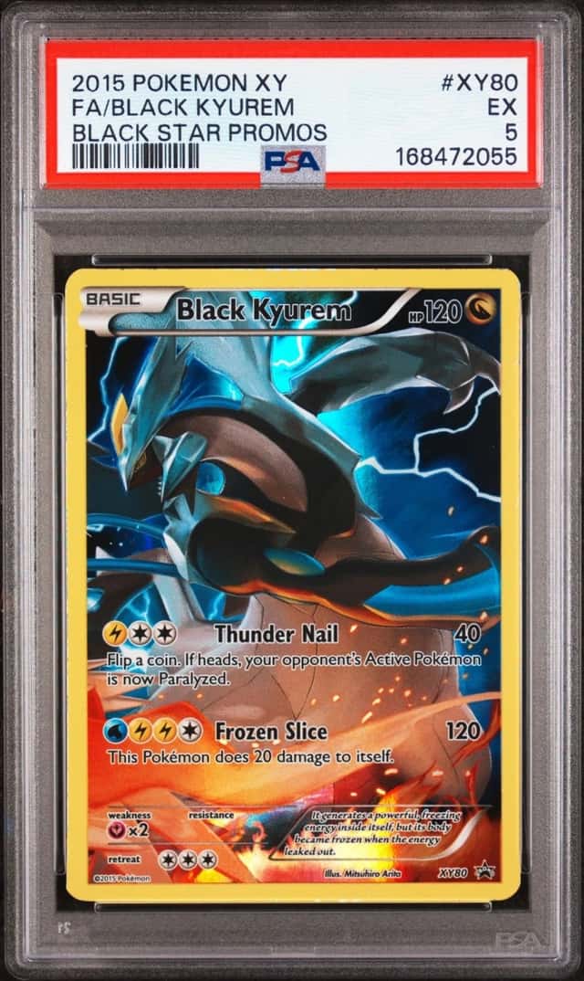 2015 POKEMON XY BLACK STAR PROMOS #XY80 FULL ART/BLACK KYUREM PSA 5