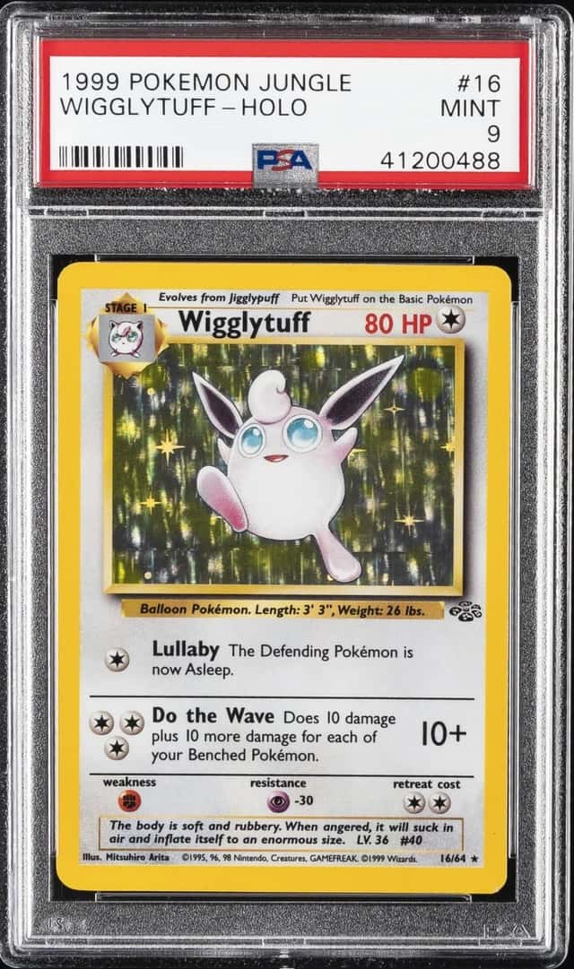 1999 POKEMON JUNGLE #16 WIGGLYTUFF-HOLO PSA 9