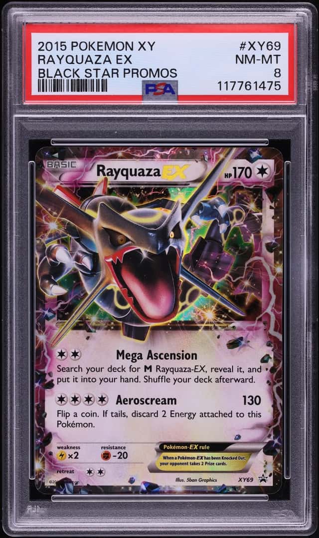 2015 Pokemon XY Promo Shiny Rayquaza EX #XY69 PSA 8 NM-MT