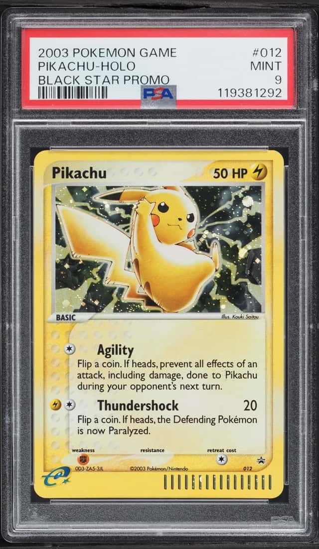 2003 Pokemon EX Black Star Promo Collector's Tin Holo Pikachu #12 PSA 9 MINT