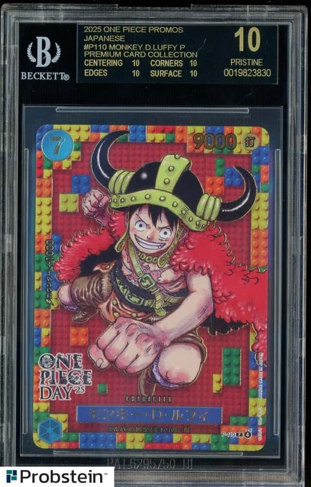 2025 One Piece Promos JPN P110 Monkey D. Luffy Premium Card BGS 10 BLACK LABEL