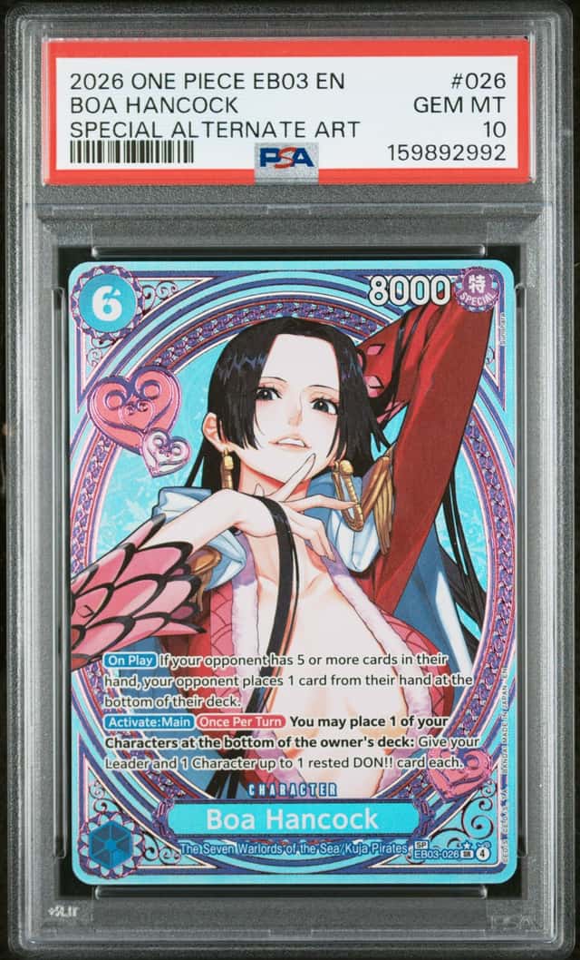 🔥🔥 2025 One Piece EN EB03 #026 Boa Hancock Special Alternate Art PSA 10 🔥🔥🔥