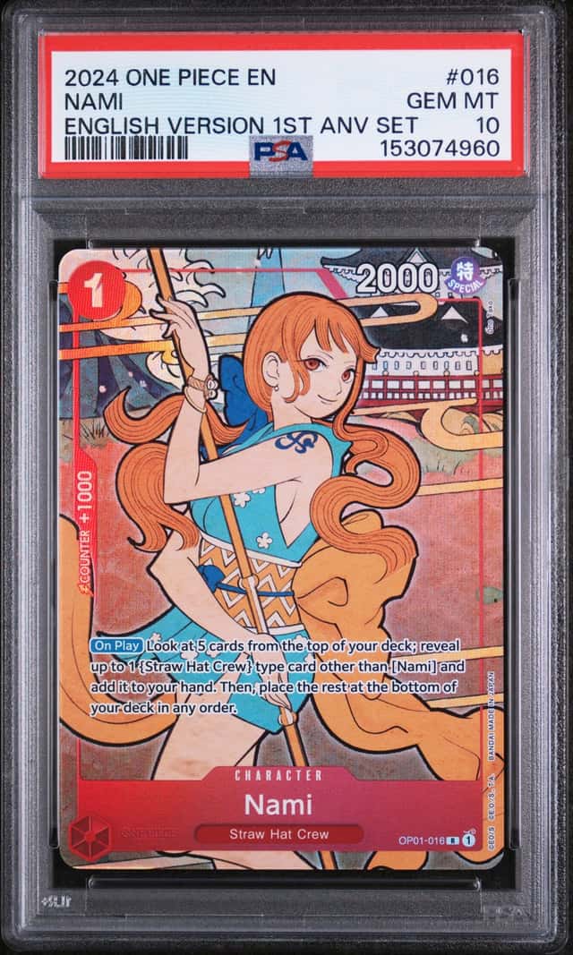 2024 One Piece 1st Prospect Anniversary Nami Promo #OP01-016 PSA 10 GEM MINT