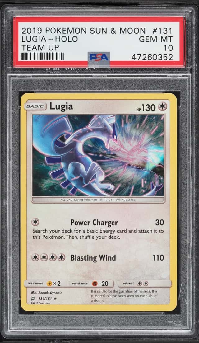 2019 Pokemon Sun & Moon Team Up Holo Lugia #131 PSA 10 GEM MINT