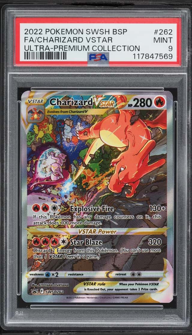 2022 Pokemon Sword & Shield Promo Ultra Premium Full Art Charizard VSTAR #SWSH262 PSA 9 MINT