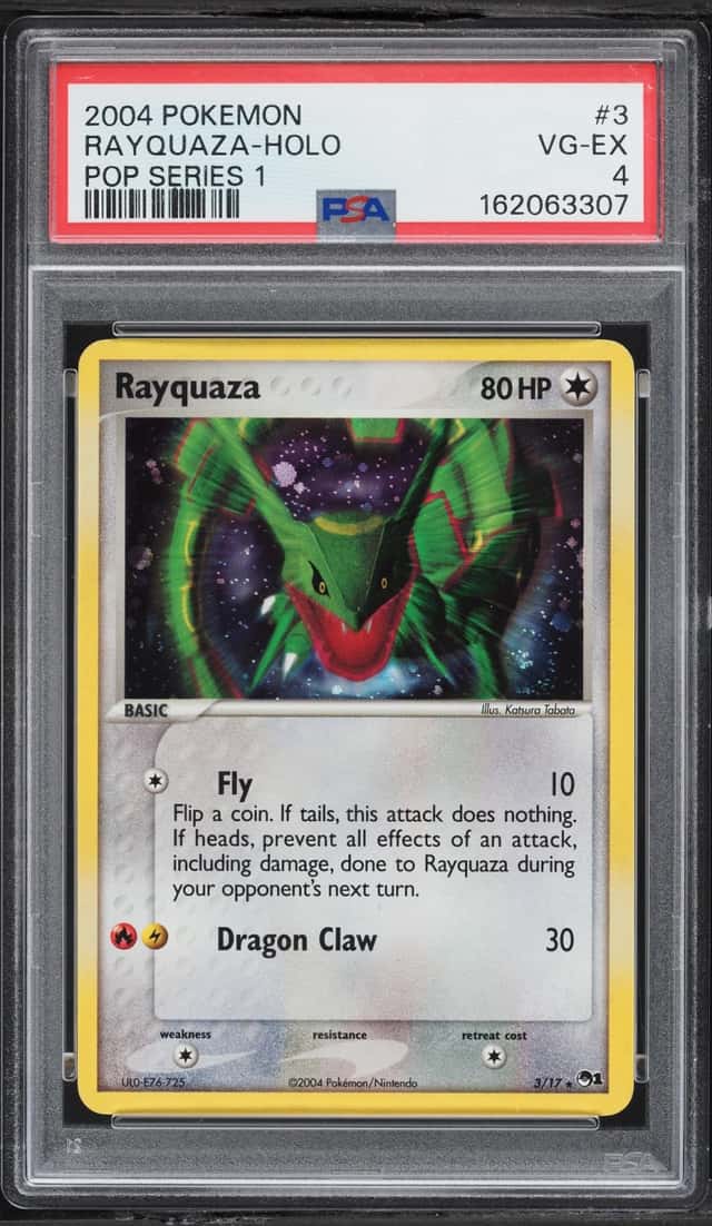 2004 Pokemon POP Series 1 Holo Rayquaza #3 PSA 4 VGEX