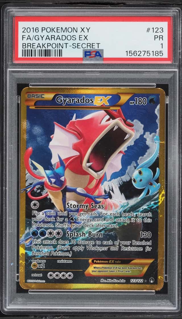 2016 Pokemon XY BREAKpoint Full Art Gyarados EX #123 PSA 1 PR