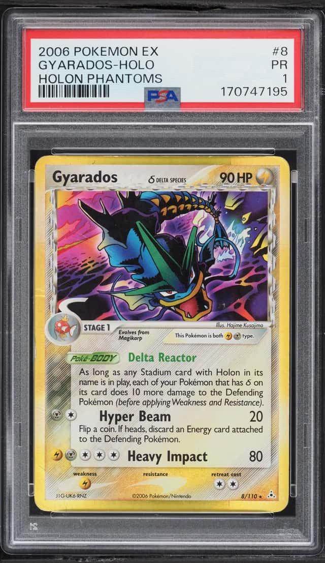 2006 Pokemon EX Holon Phantoms Holo Gyarados #8 PSA 1 PR