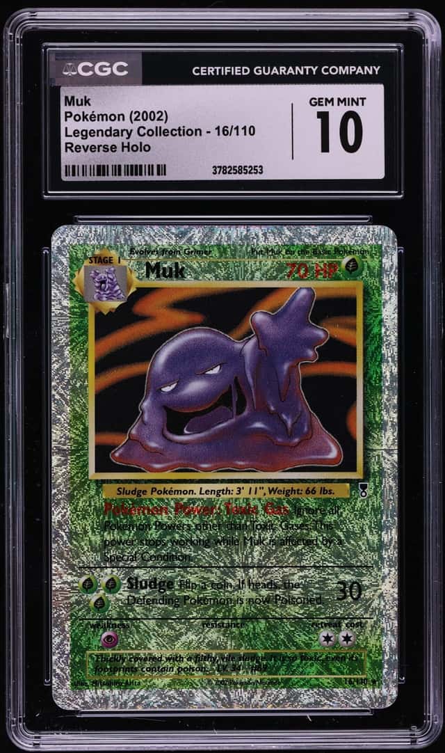 2002 Pokemon Legendary Collection Reverse Holo Muk #16 CGC 10 GEM MINT