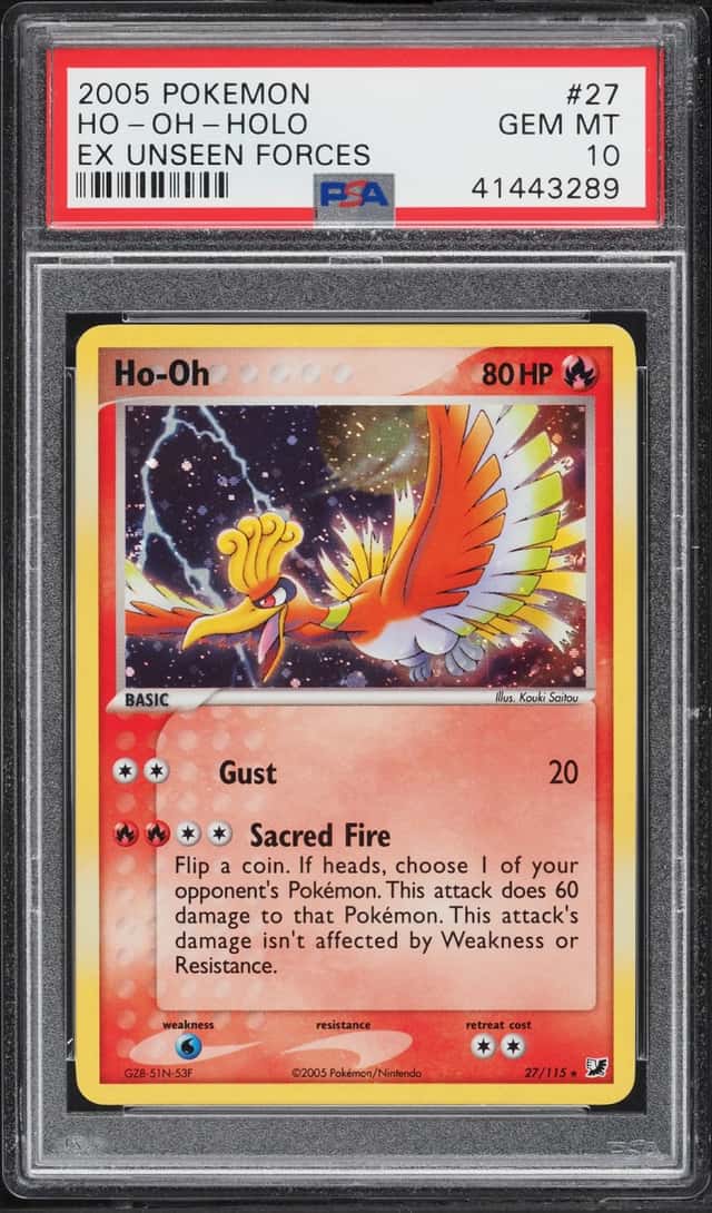 2005 Pokemon EX Unseen Forces Holo Ho-Oh #27 PSA 10 GEM MINT