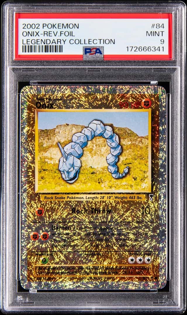 2002 Pokemon Legendary Collection Reverse Holo #84 Onix - PSA MINT 9