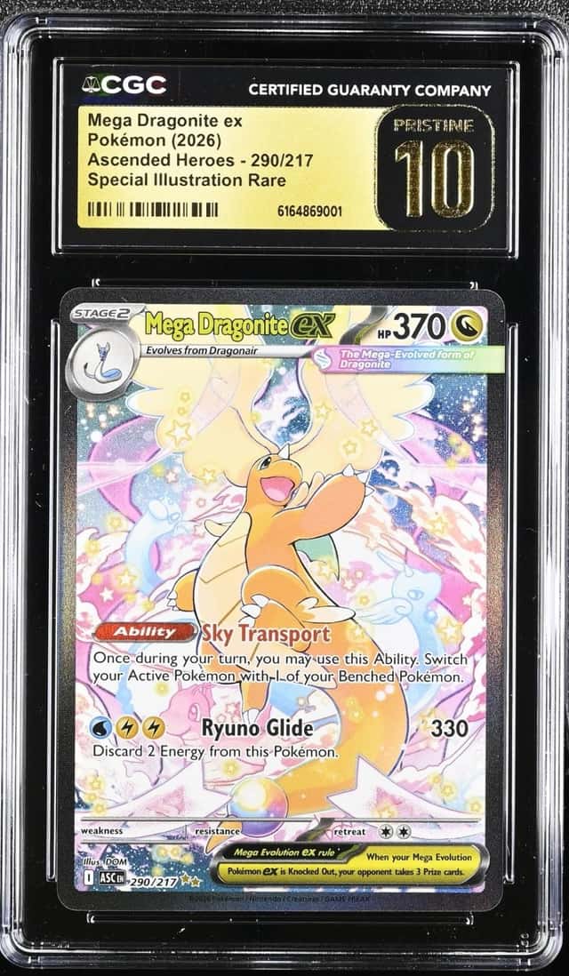 Pokemon Mega Dragonite EX Ascended Heroes 290/217 SIR CGC 10 Pristine