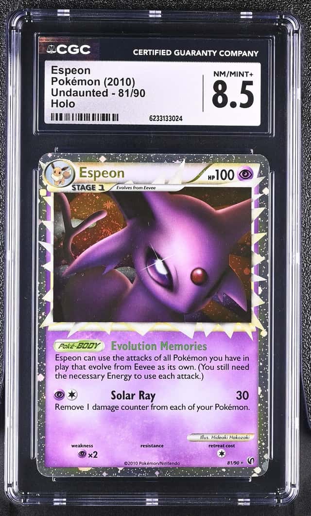 Pokemon Espeon Prime Undaunted 81/90 Holo CGC 8.5