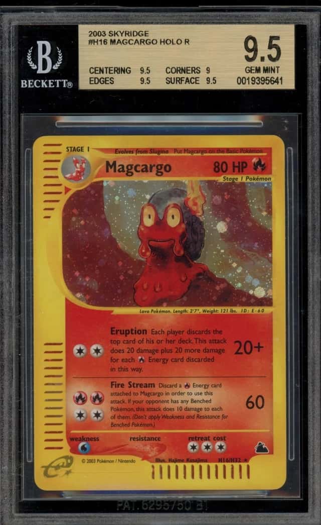 Pokemon Magcargo Skyridge Holo H16 BGS 9.5