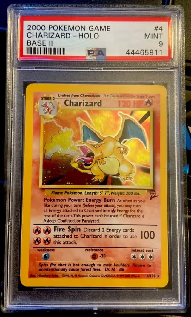 2000 Pokémon Game Charizard Base Set 2 Ultra Rare Holo #4 PSA 9 MINT