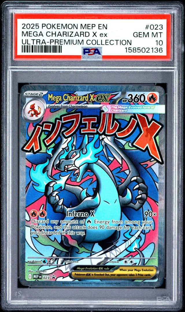 Mega Charizard X EX PSA 10 #023 Ultra Premium Collection Pokemon Card Game
