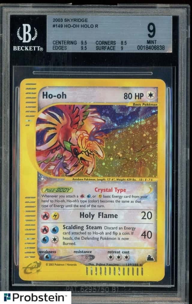 2003 POKEMON SKYRIDGE #149 HO-OH HOLO BGS 9 MINT