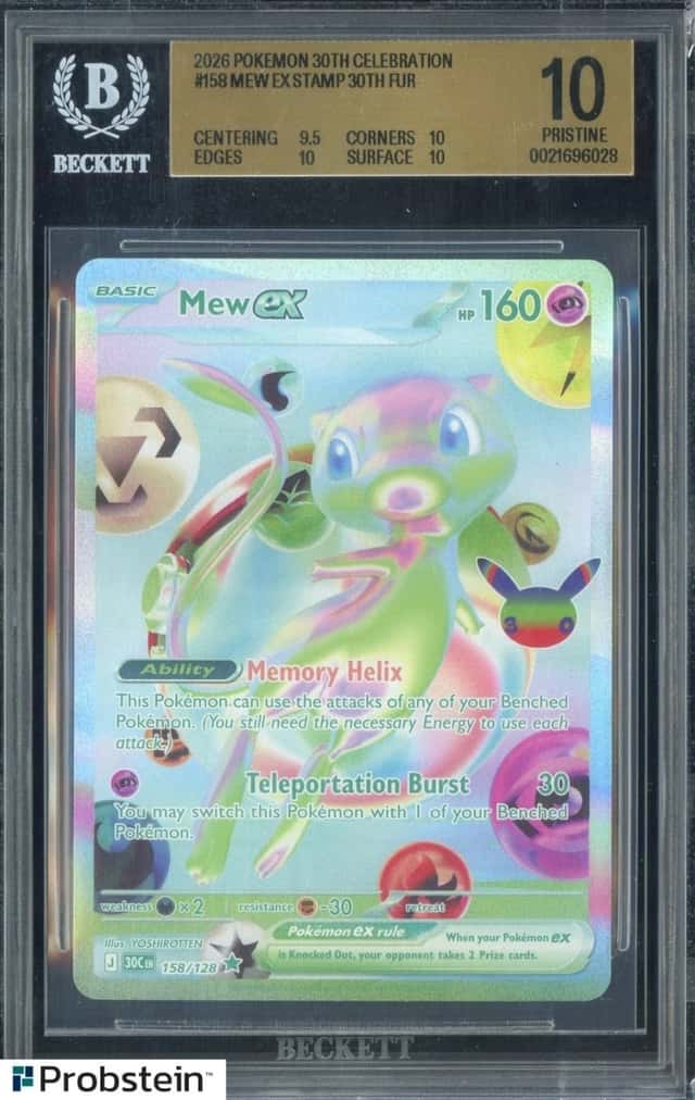 2026 Pokemon 30th Celebration Futuristic Rare #158 Mew Ex Holo BGS 10 PRISTINE