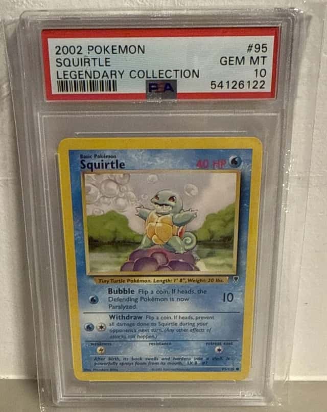 2002 POKEMON LEGENDARY COLLECTION #95 SQUIRTLE PSA 10