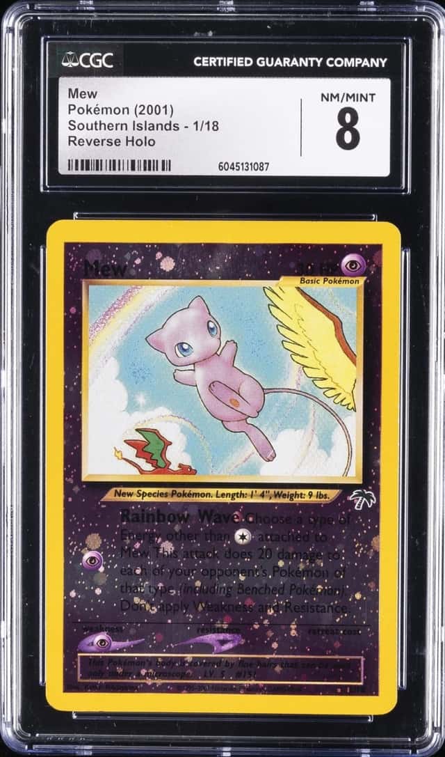 2001 POKEMON SOUTHERN ISLANDS REVERSE HOLO #1/18 MEW CGC 8