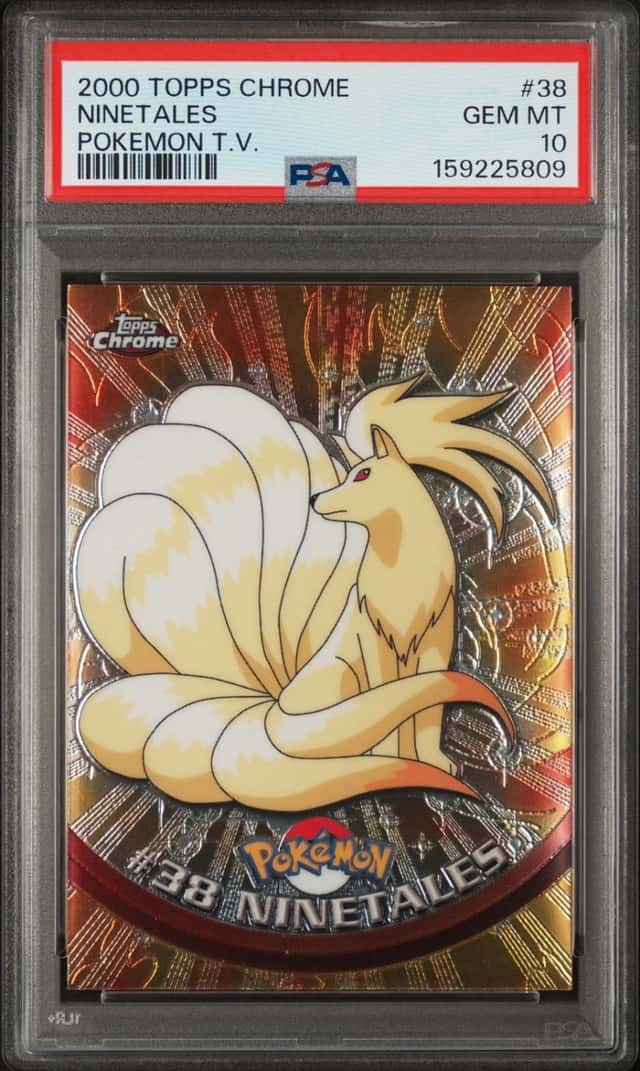 2000 TOPPS CHROME POKEMON T.V. #38 NINETALES PSA 10
