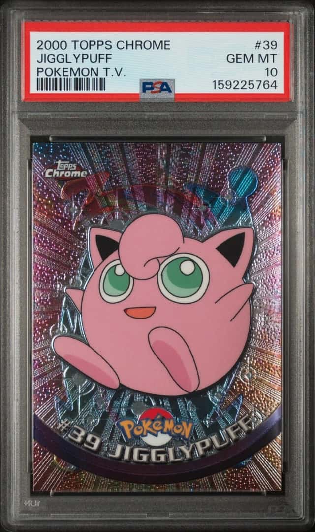 2000 TOPPS CHROME POKEMON T.V. #39 JIGGLYPUFF PSA 10