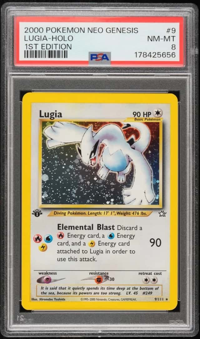 2000 POKEMON NEO GENESIS 1ST EDITION #9 LUGIA-HOLO PSA 8