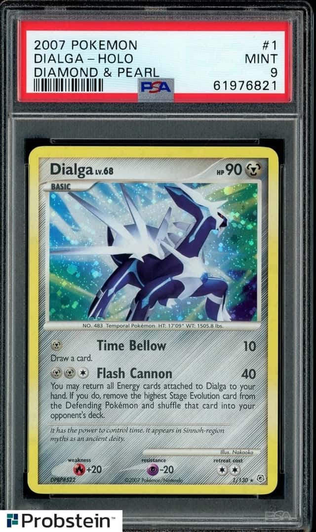 2007 POKEMON DIAMOND & PEARL #1 DIALGA HOLO PSA 9 MINT