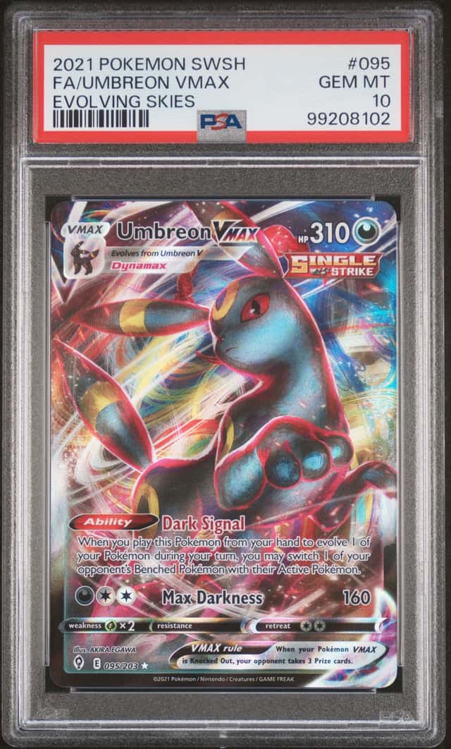 UMBREON VMAX 2021 POKEMON EVOLVING SKIES 095/203 FULL ART PSA 10 Q3963-7