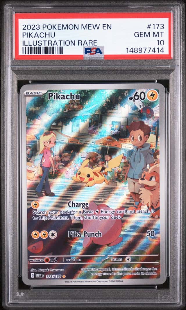 PIKACHU 2023 POKEMON MEW EN ILLUSTRATION RARE #173 PSA 10 GEM MINT