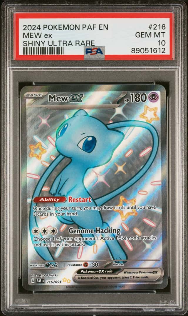PSA 10 - Mew ex 216/091 2024 Pokemon Ultra Rare Shiny Paldean Fates