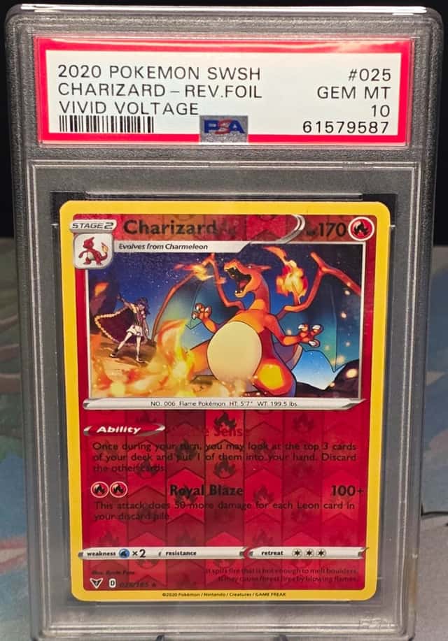 The Pokémon Company Charizard 025/185 Vivid Voltage Reverse Holo PSA 10