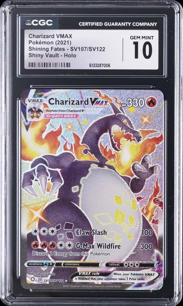 2021 POKEMON SHINING FATES SHINY VAULT HOLO CHARIZARD VMAX CGC 10 GEM MINT