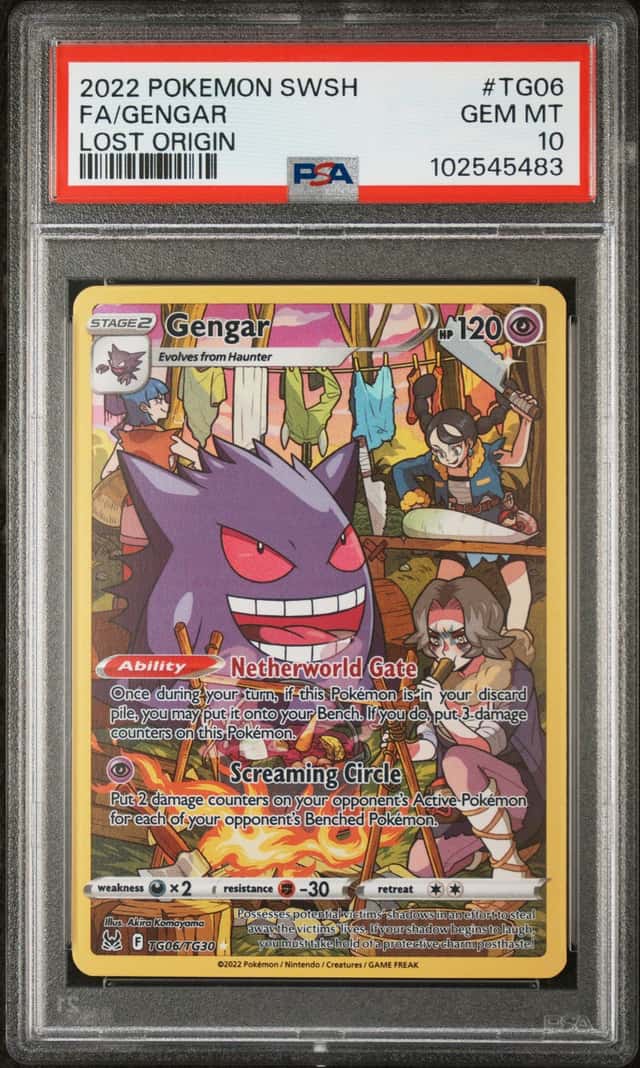 2022 Pokemon SWSH Lost Origin Gengar Trainer Gallery Rare #TG06/TG30 PSA 10