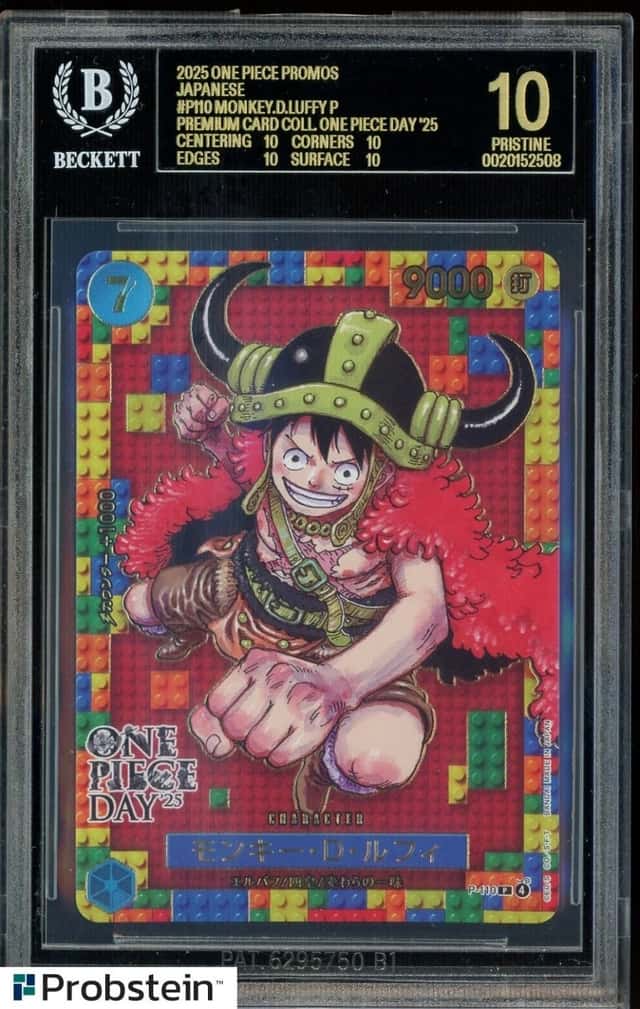 2025 One Piece Promos JPN P110 Monkey D. Luffy Premium Card BGS 10 BLACK LABEL