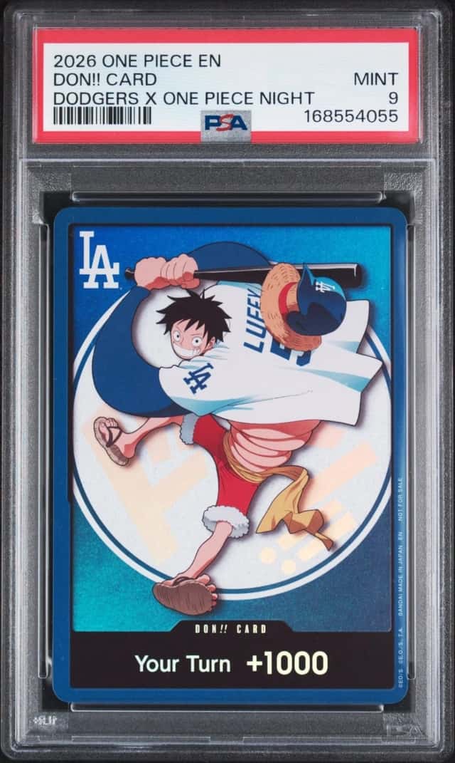 2026 ONE PIECE PROMOS DODGERS X ONE PIECE NIGHT DON!! CARD PSA 9