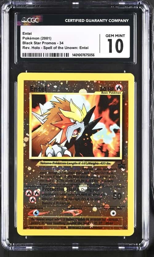 Pokémon Entei Black Star Promo 34 Reverse Holo CGC 10 